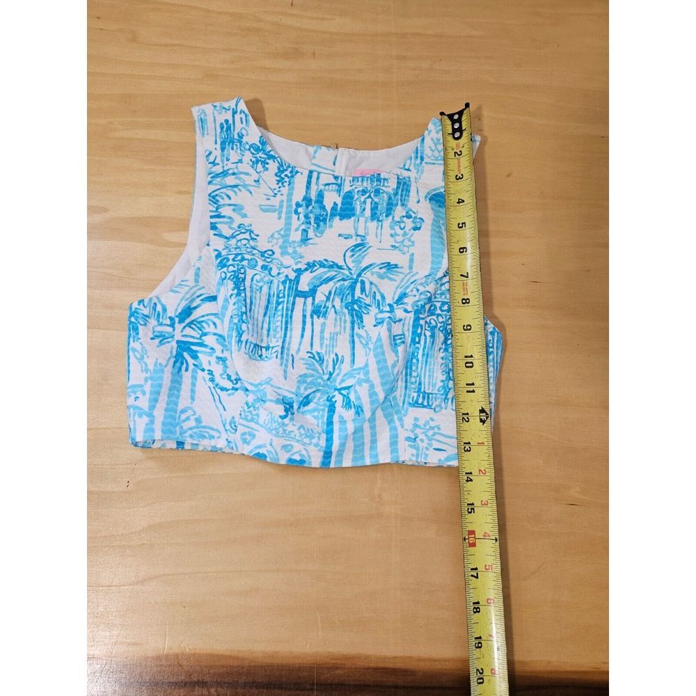 Lilly Pulitzer  Blue / White Crop Top Size‎ 00 - Picture 4 of 5